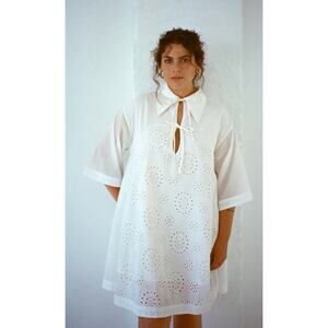 WRAY Apron Dress Salt Eyelet $225 size 2XL